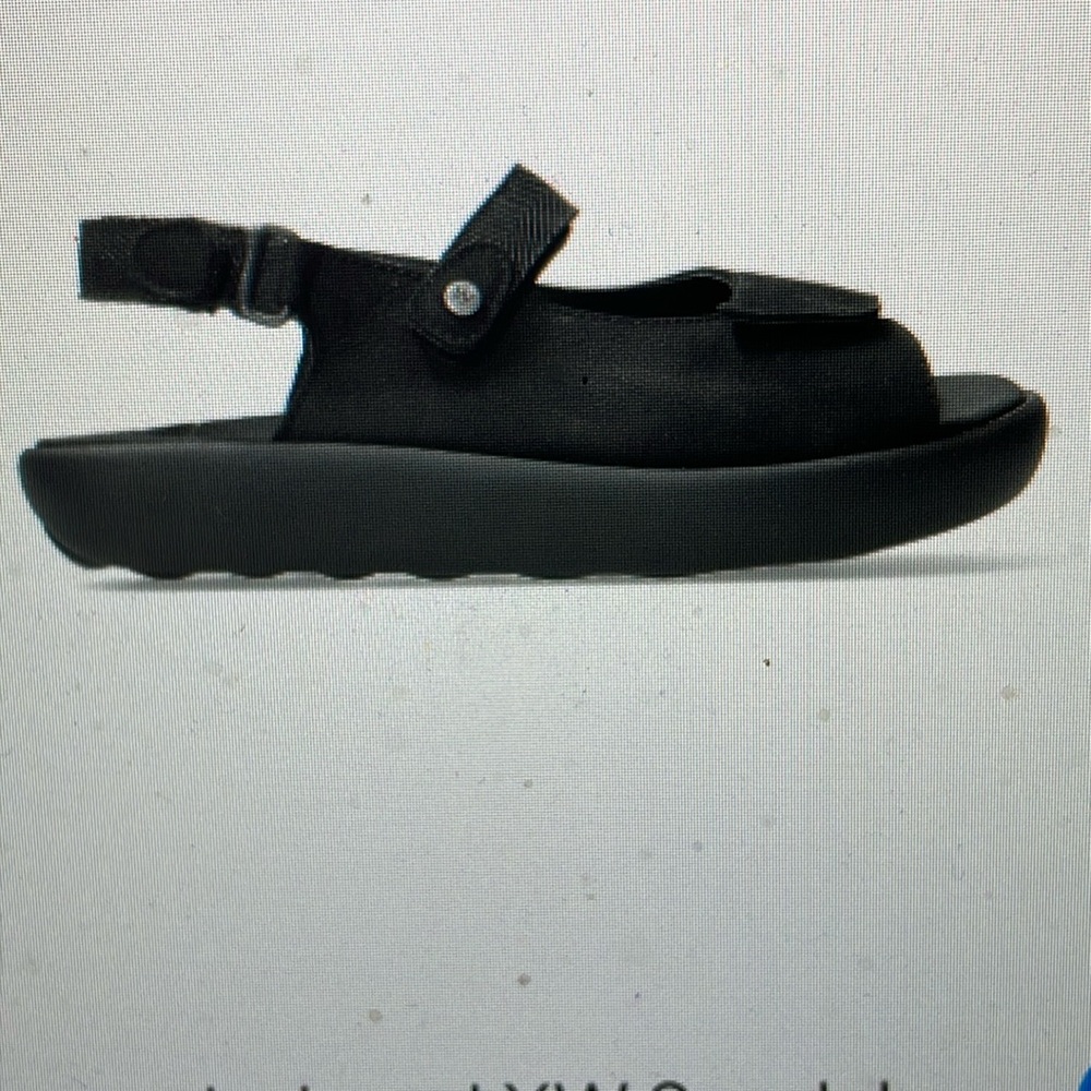 Wolky xw Black leather velcro fasten Sandals
